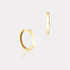 Sarı Altın Halka Küpe - Çap 1.8 cm